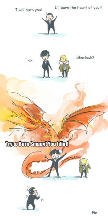 Illustration for article titled Behold the Smauglock: Half Sherlock, half Smaug, 100% Benedict Cumberbatch!